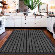 Heavy Duty Rubber Barrier Mat Non Slip Door Mats Hallway Kitchen Runner Area Rug