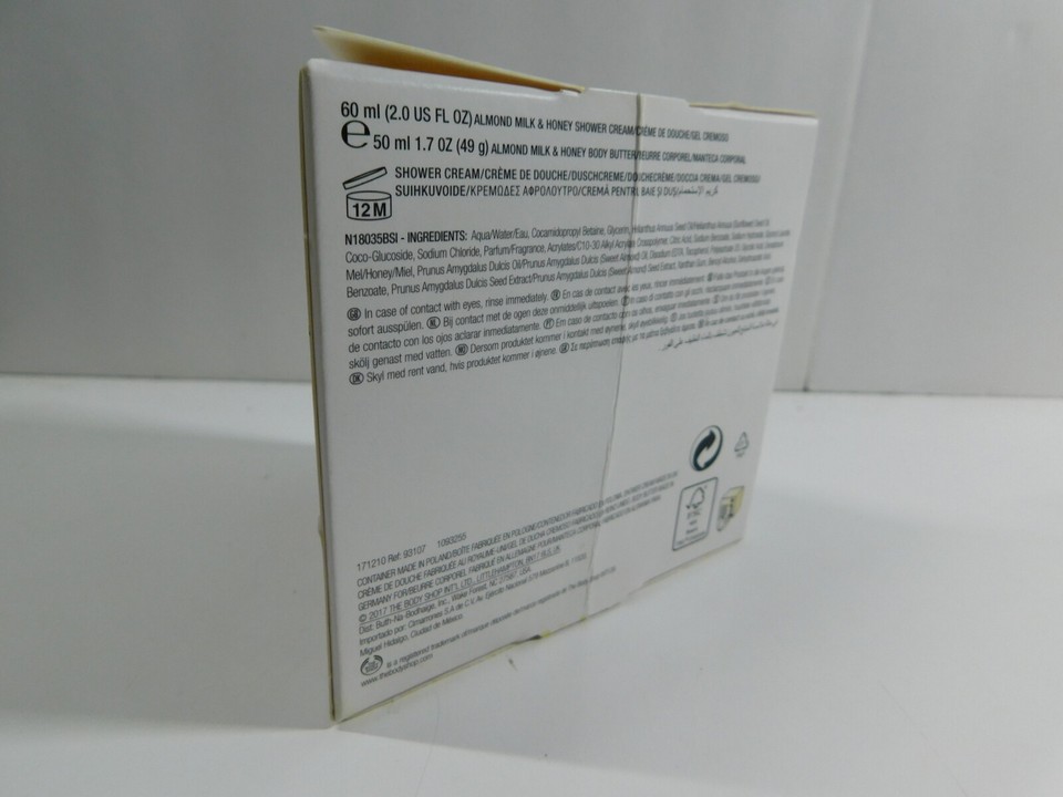 The Body Shop Almond Milk and Honey Gift Set Cruelty Free 2pc Set eBay