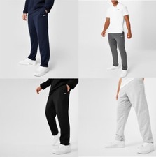 Slazenger Open Hem Jersey Tracksuit Bottoms Jogging Lounge Pants XS - 4XL BNWT