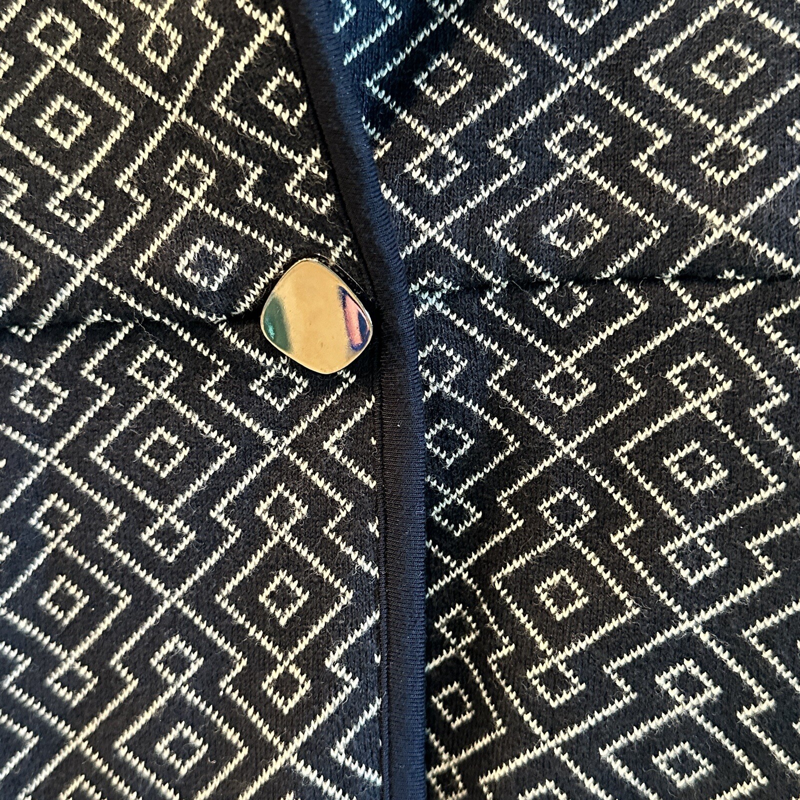 Pendleton Blazer Women's Medium Blue Geometric Pr… - image 9