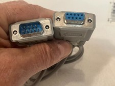 Vintage 6 FT DB9 9-Pin RS232 Male to Male Serial Port Cable Straight Through