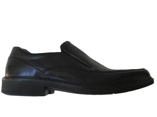 MOCASÍN SIN CORDONES ECCO CUERO NEGRO LONDRES PUNTERA DELANTAL HOMBRE EE. UU. 14-14,5 EUR 48 LO ÚLTIMO - Imagen 4 de 13