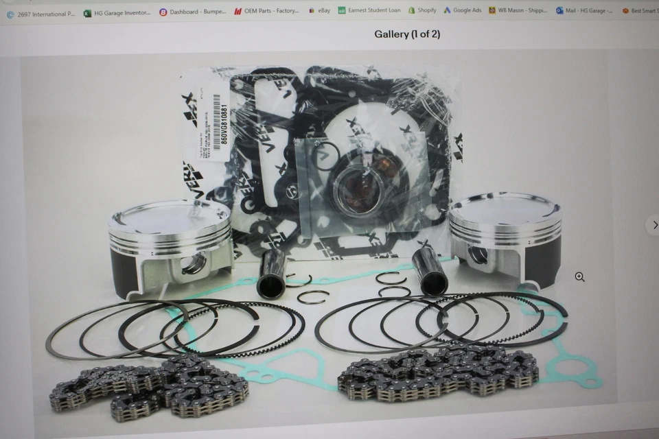 KIT EXTREMO SUPERIOR ALTA COMPRESIÓN KAWASAKI BRUTE FORCE 750 TERYX VERTEX VTTKTC23909B Foto 3 de 4