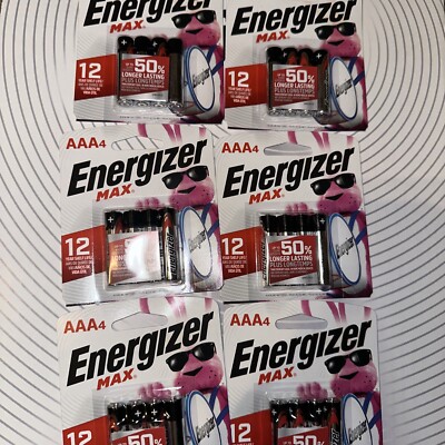 *Lot of 6* Energizer MAX E92BP4 AAA 1.5V Alkaline Batteries, 4 per pack