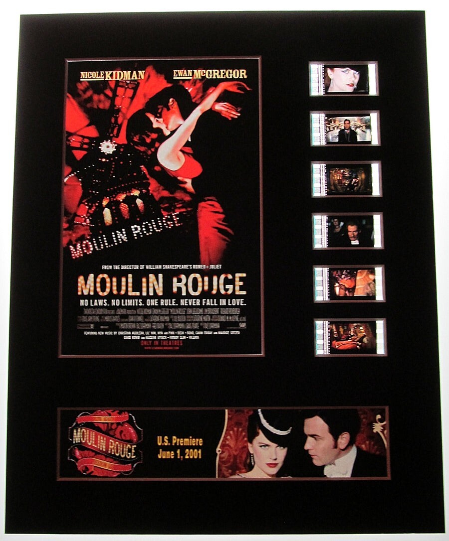 MOULIN ROUGE Nicole Kidman 35mm Original Movie Film Cell Display 8x10 Art Retro