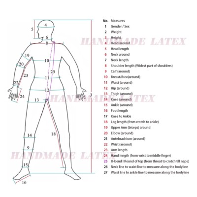 Catsuit maschile con cerniera sulla spalla - Ciondoli in lattice