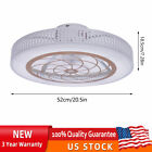 Flush Mount Ceiling Fan with Light Modern Round Enclosed Ceiling Fan Lighting