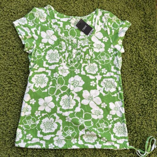 NEW Next Cotton Short Sleeve Top Ladies 10 BNWT Women’s  Clothing Summer Holiday - Picture 1 of 9
