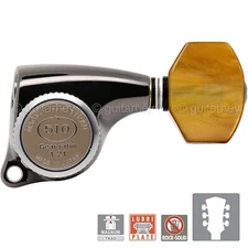 NEW Gotoh SGL510Z-P8 MGT Locking Tuning Keys, 21:1 Ratio Set 3x3 - COSMO BLACK