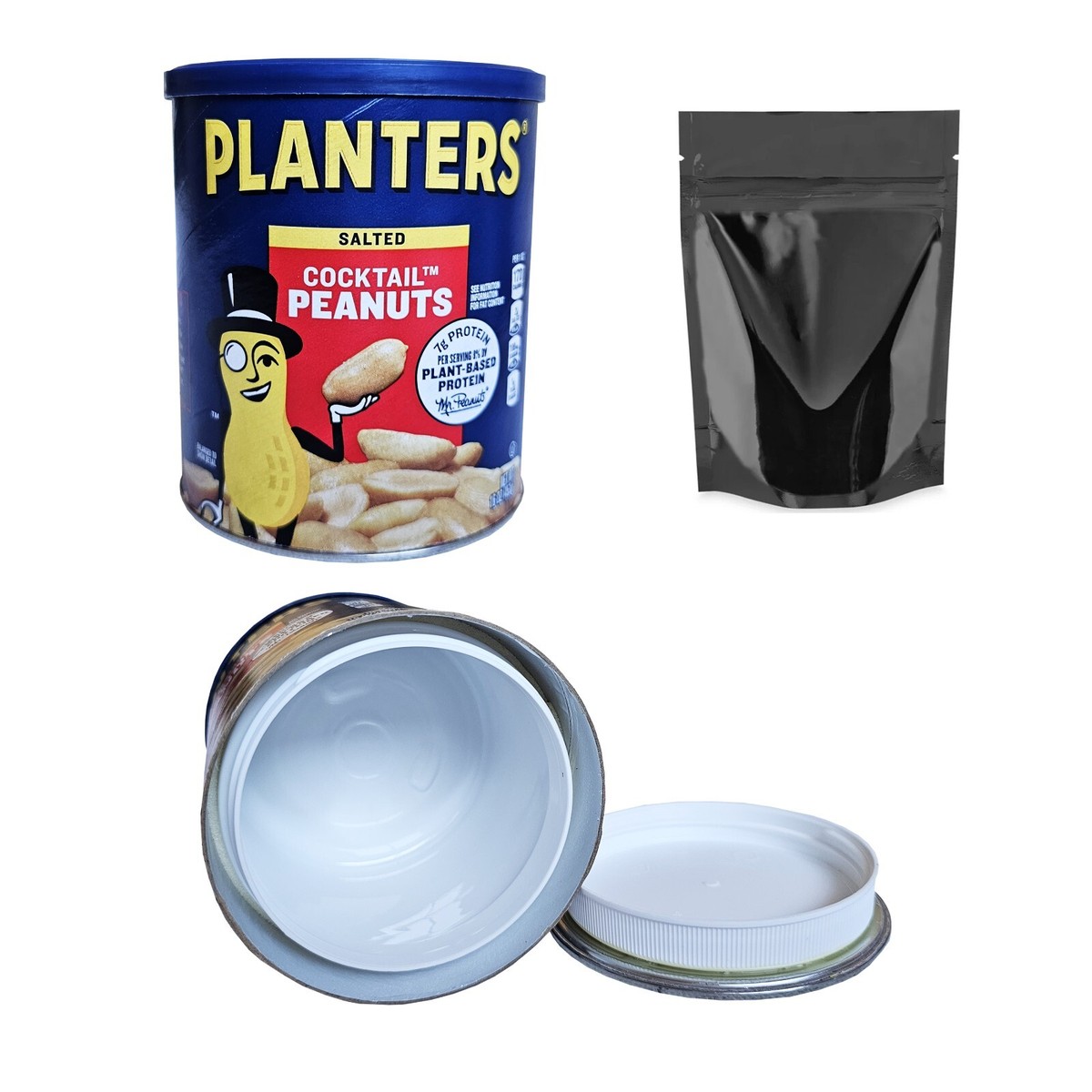 Peanuts Diversion Safe Stash Can Screw Lock Hidden Compartment For