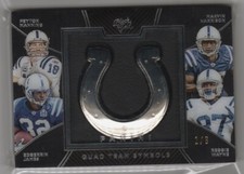 2016 Black Quad Team Symbols White Gold #5 Edgerrin/Marvin/Peyton/Reggie #’d 1/8