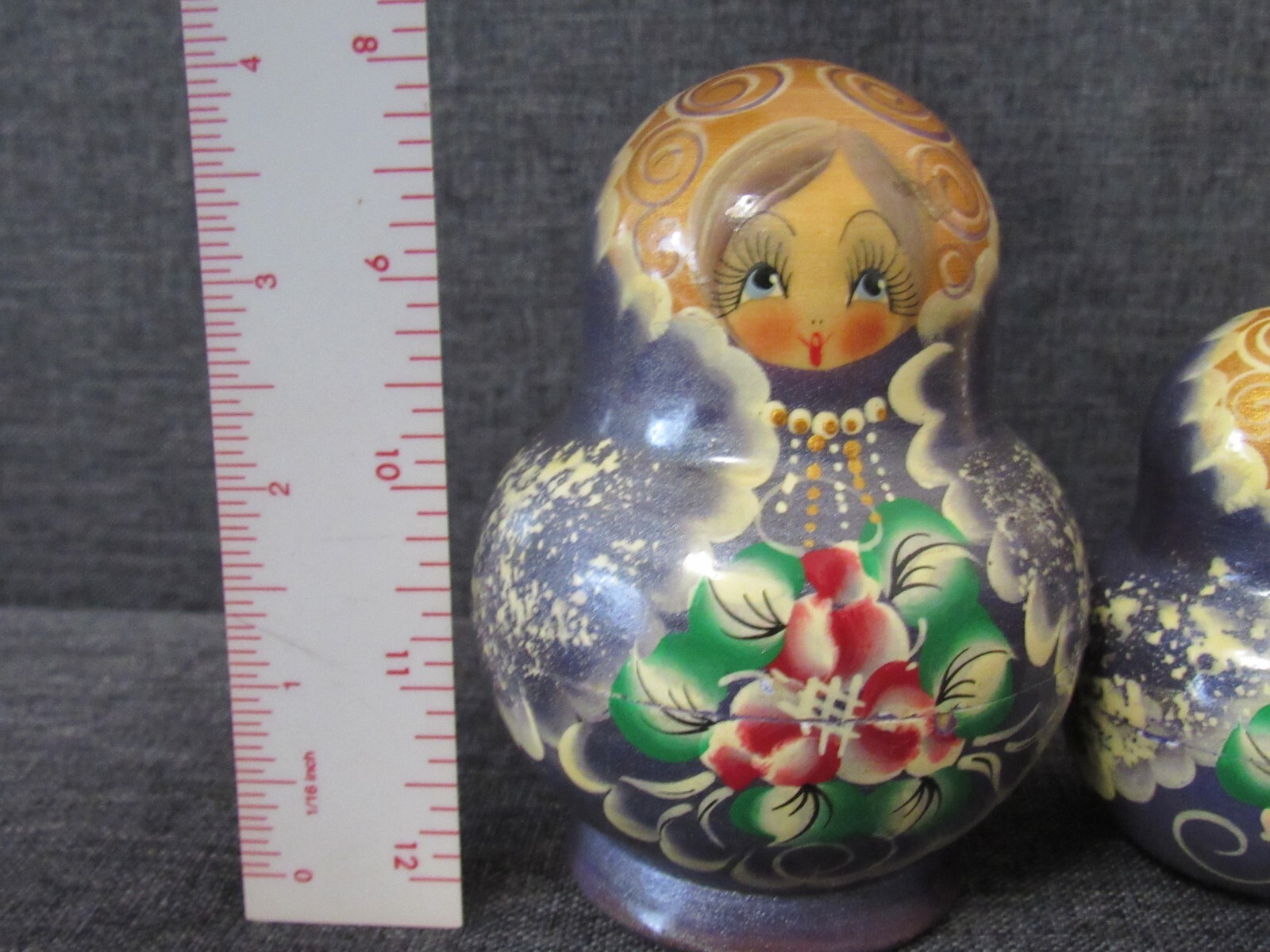 VINTAGE RUSSIAN NESTING DOLLS SET OF 5 MATRYOSHKA Hand Painted eBay