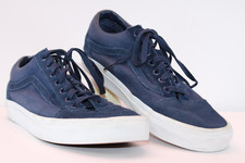Vans Off the Wall Old Skool Navy Blue Sk8 Lo-top Suede Cap Heel M 10.5 W 12