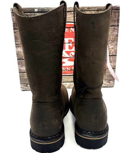 Laredo Mens Size 9 M Brown Ruf Rider Pull On Steel Toe 11" NST Work Boots - Picture 8 of 10