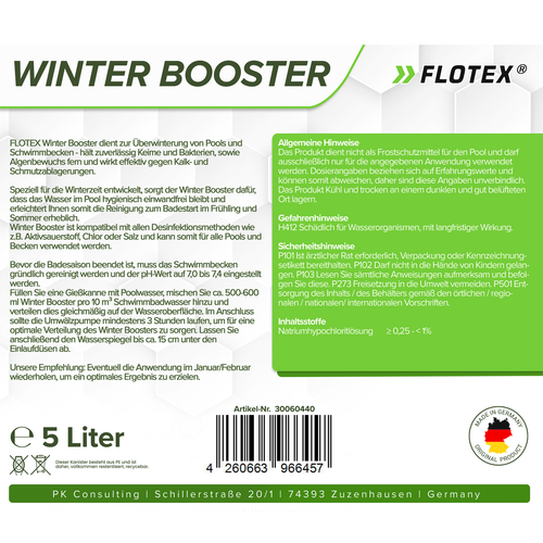 FLOTEX® Winter Booster 2x5L Pool Wintermittel Überwinterungsmittel Algizid - Bild 3 von 7