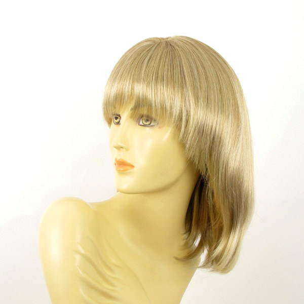 Perruque blonde haut de gamme BABETTE 15T613 méchée blond très clair
