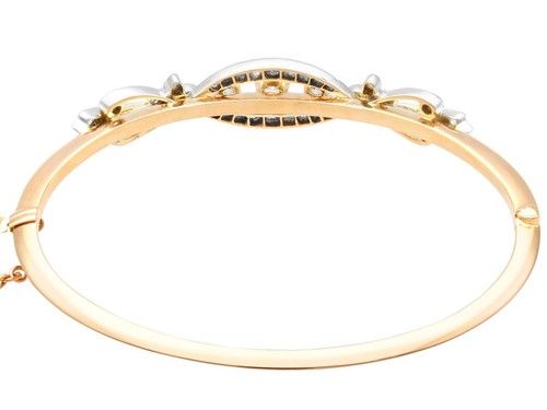 Antique 1.80ct Diamond and 12k Rose Gold Bangle - Picture 6 of 18