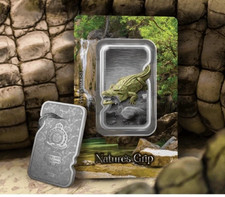 Pamp - Nature’s Grip Nile Crocodile colored 1 oz .9999 Silver 2026 Proof-Like