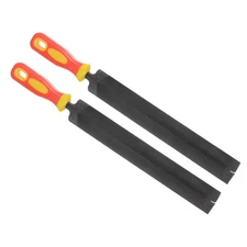 2pcs Metal Taper Files File 8" 290x30mm Cut Mill Hand Rasp with Non-slip Handle