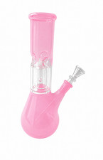 8" Inch/20cm Pink Ice Catcher Percolator Hookah Water Pipe Bong Glass BRAND NEW