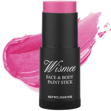 Hot Pink Face Paint Stick, Cream Blendable Full Coverage Face Body Paint for Hal