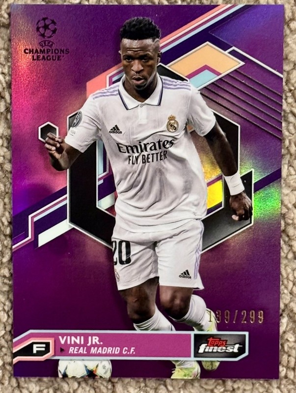 VINI JR. BRAZIL /299 PURPLE Refractor 2022-23 Topps Finest UCC Vinicius Junior