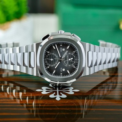 Patek Philippe Nautilus 5990-1A-001 Stainless Steel Travel Time Complete Set