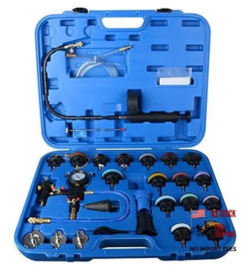 28Pcs Universal Radiator Pressure Tester Kit Coolant Pressure Tester | Blue