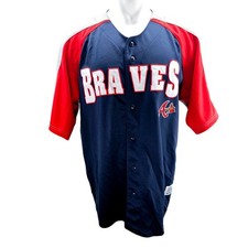 Atlanta Braves MLB Dynasty Series Blue & Red Jersey Mens Size XL 3263
