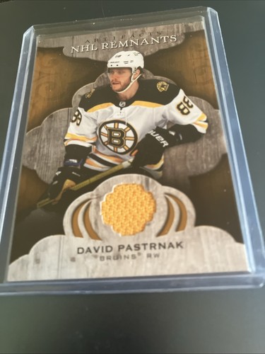 David Pastrnak #NR-DP 2021 Upper Deck Artifacts NHL Remnants card