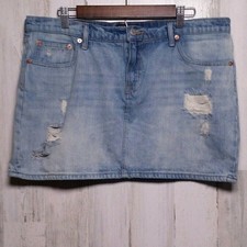 GAP Denim Distressed Mini Skirt Size 32