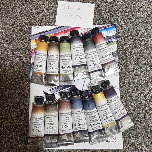 A Gallo Tube Paint Watercolor Lot of 13 Assorted Colors