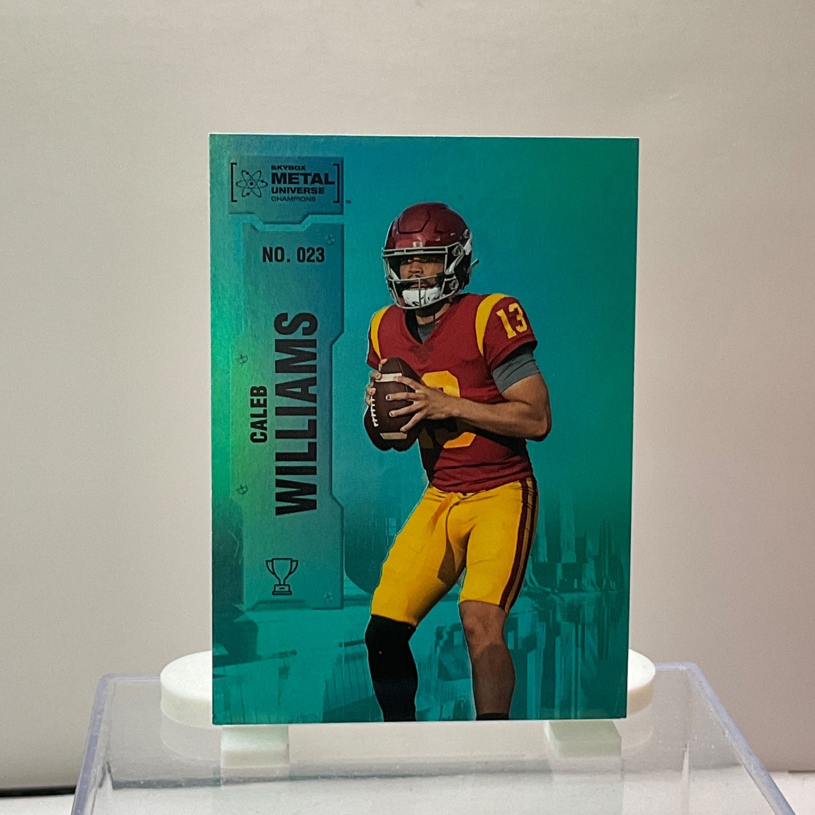 2022 Skybox Metal Universe- Caleb Williams, Aqua #023