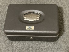 Union Model #1011 Grey Steel Cash Box-Leroy, NY- Made In USA - 2 Keys