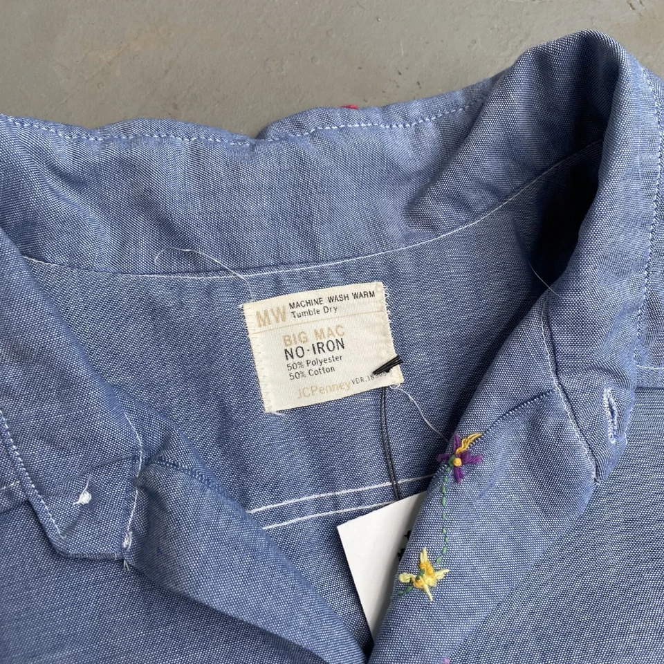 Camisa abotonada MW Big Mac bordada cambray años 70 Foto 3 de 4