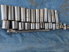 Craftsman 12 Drive Sae 27 Pc Socket Set Deep Shallow Sockets Ratchet 12pt