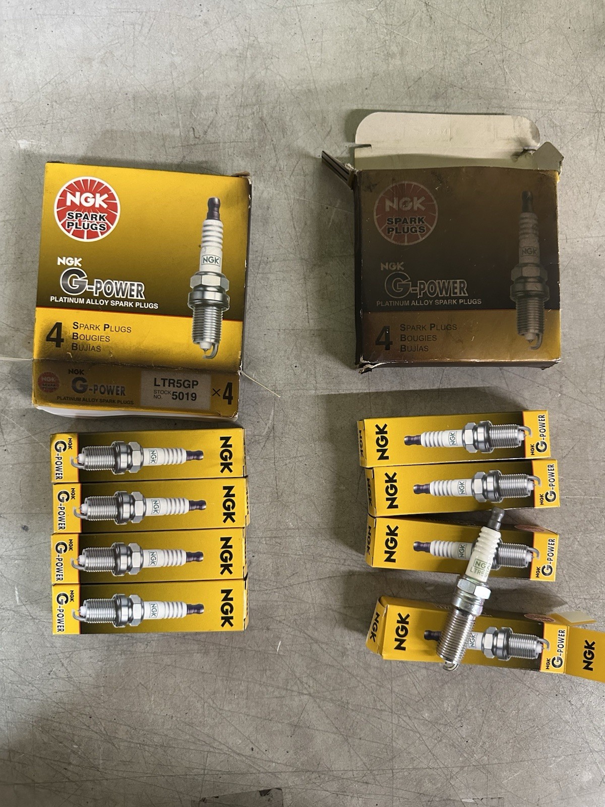 NEW NGK G-Power Platinum Alloy Spark Plugs 8pk PN: LTR5GP 5019