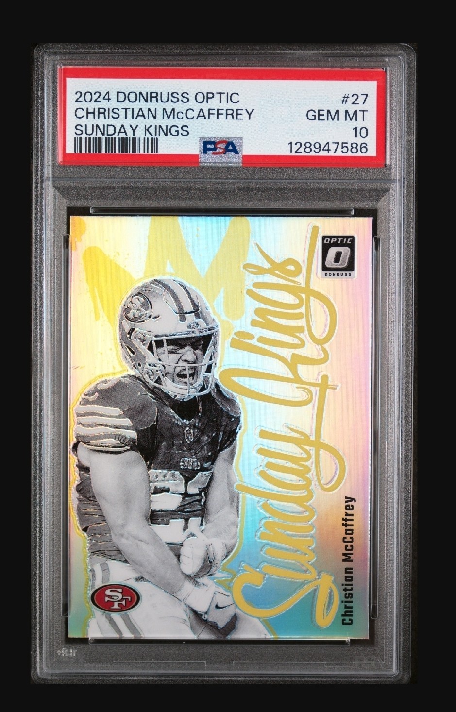 🔥 2024 Optic Christian Mccaffrey Sunday Kings PSA 10