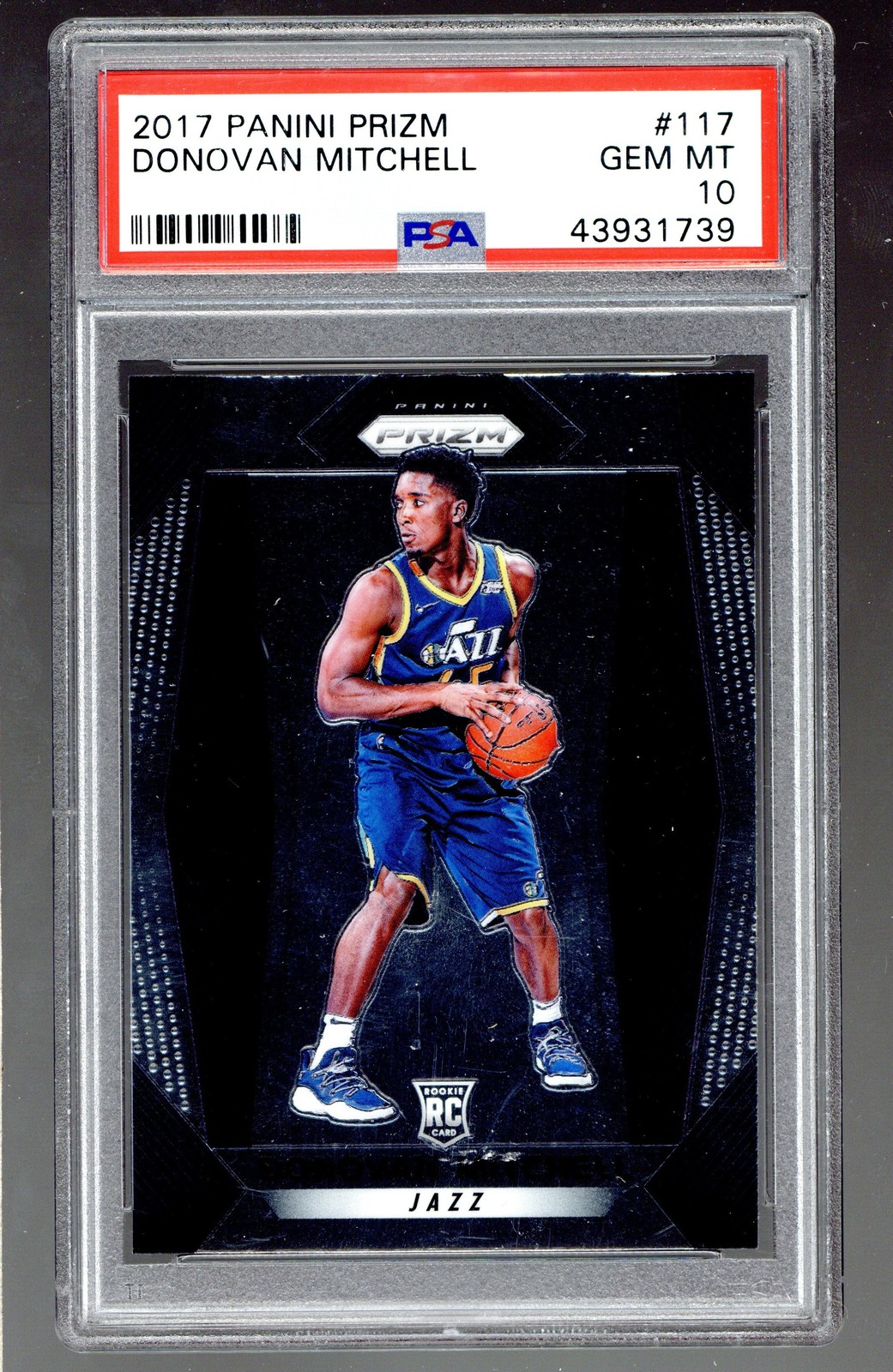 2017-18 Panini Prizm #117 Donovan Mitchell PSA 10 ROOKIE RC