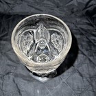 Antique EAPG Indiana Togo Bismarc Star Twin Feathers Clear Glass Water Goblet — photo 3