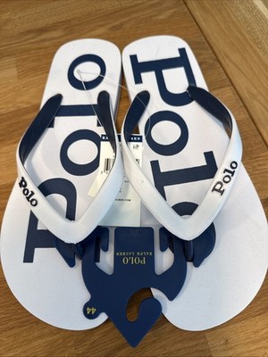 Polo Ralph Lauren, Flip Flop Bolt Sandale, Zehentrenner Gr. 44,   weiß Neu!!!