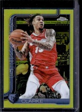 2025-26 Topps Chrome Brandon Clarke Yellow Refractor #/275 Grizzlies