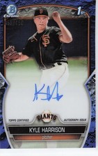 2023 Bowman Chrome 1st Prospect Blue Refractor Kyle Harrison /150 (AU,RC)