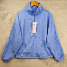 ALO YOGA Blue City Girl Track 1/2 Zip Pullover Lightweight Jacket Medium NWT