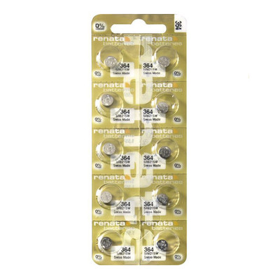 10 Renata 364 Sr621Sw Sr60 Mp-E Mini-Silberbatterien 1.55V Swiss Made