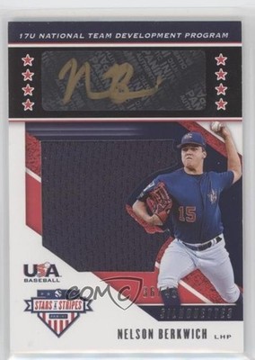 2019 Panini USA Baseball Stars & Stripes 36/48 Nelson Berkwich #USA-CP Auto a8r