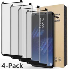 4pcs For Samsung Galaxy S8, S8 Friendly Clear Screen Protector Tempered Glass