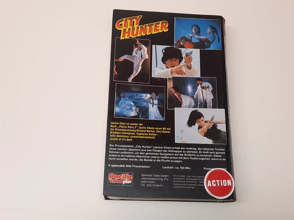City Hunter 1993 VHS German PAL Pacific Video Hartbox Jackie Chan Joey Wong