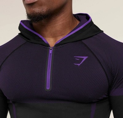 NEW Gymshark Onyx 5.0 V5 Hoodie Purple sz Large ✓SHIPS IN 1 DAY