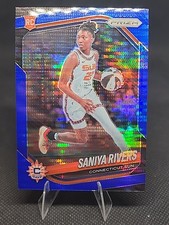 2025 Panini WNBA Prizm Basketball Saniya Rivers Blue Pulsar Rookie /199